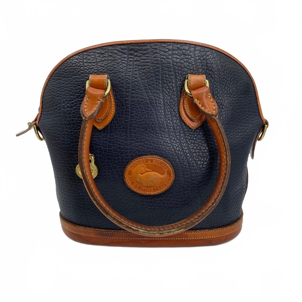 Dooney & Bourke Navy Leather Top-Handle Norfolk Bag | OS